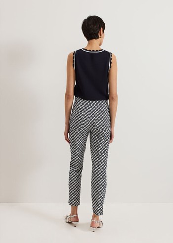 Phase Eight Carmella Trousers Navy/White Canada | SWTUOD-705